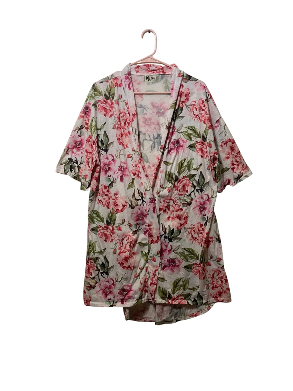 Show Me Your Mumu Floral Short Kimono Robe - Pink Floral